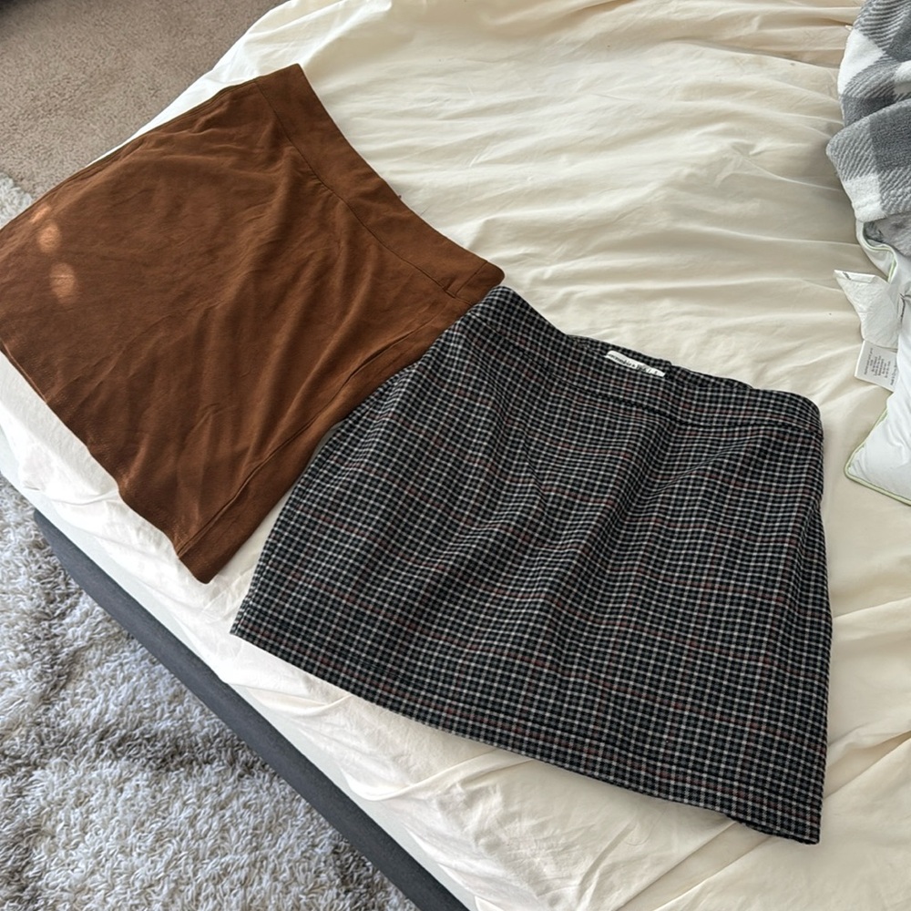 A&f plaid mini skirt size small